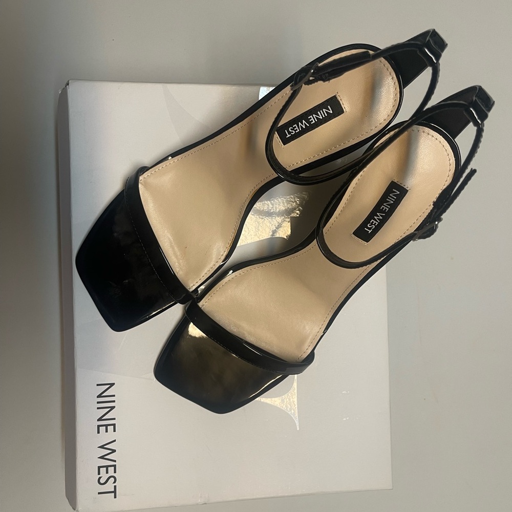 Nine West Black Patent Heels